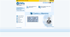 Desktop Screenshot of centrodememoria.cnpq.br