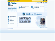 Tablet Screenshot of centrodememoria.cnpq.br